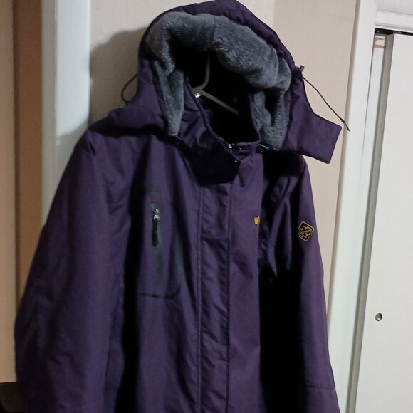 Wantdo Women Ski/Winter Fleece lined Hooded Jacket Size XL Purple - Picture 2 of 14